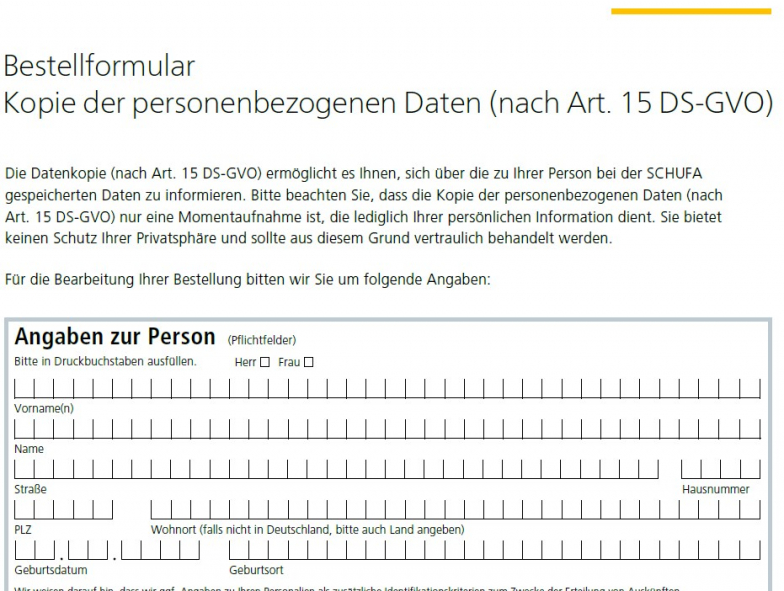 Schufa Auskunft Düsseldorf sofort - Bestellformular im PDF-Formular Schufa Auskunft Düsseldorf sofort - Bestellformular im PDF-Formular