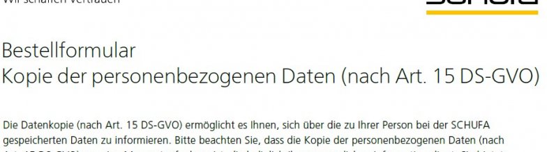 kostenlose Schufa Auskunft